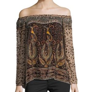 Haute Hippie Off The Shoulder Sahara Beaded Top